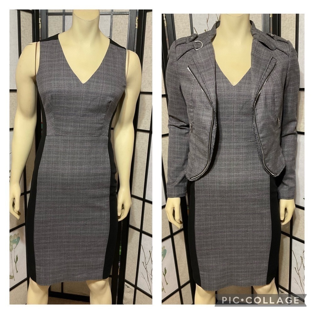 WHITE House Black Market Career Wear Dress with Matching Jacket